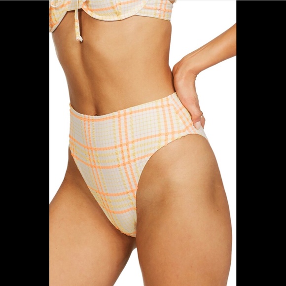 NWT Billabong‎ [ Medium ] Pretty in Plaid Maui Bikini Bottoms - Picture 2 of 10